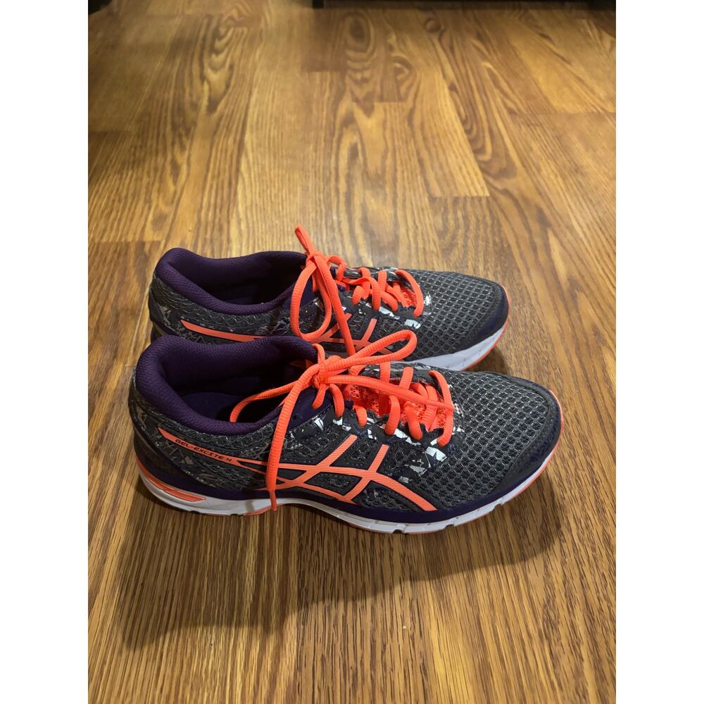 ASICS Gel- Excite 4 Gray/ Orange Athletic Running Shoes/ Sneakers - Picture 2 of 5